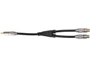 dynaBel 0,2m overgang 1RCA hann -> 2RCA hunn, sort