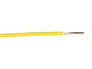 Koblingsledning, solid core, Ø=0,7mm, gul, m